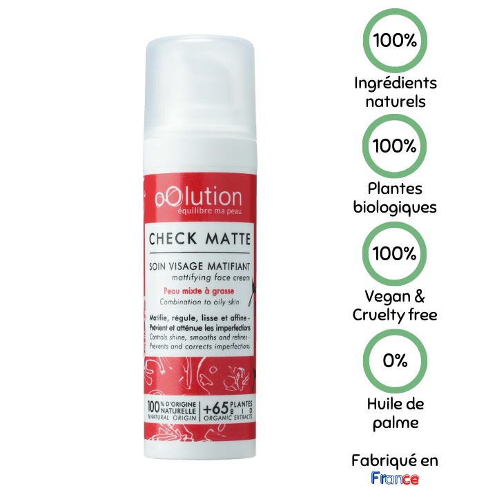 Check Matte - Crème matifiante bio - oOlution