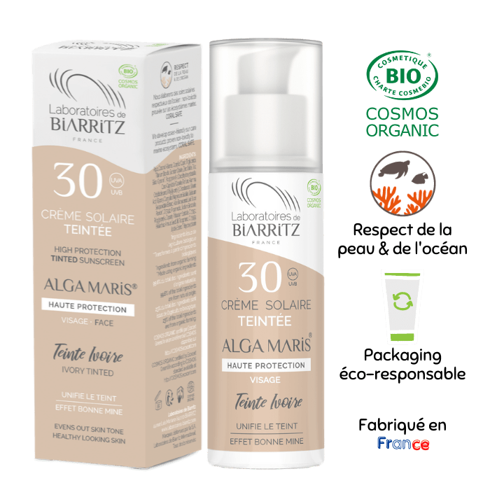 Crème solaire teintée SPF 30 - Laboratoires de Biarritz