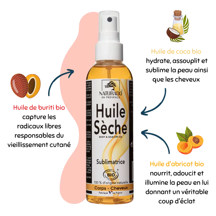 Huile sèche - Naturado en Provence Huile sèche - Naturado en Provence