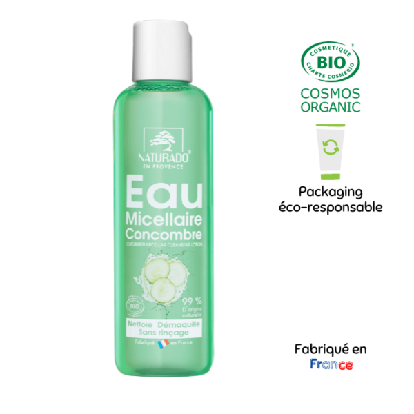 Eau micellaire concombre - Naturado en Provence