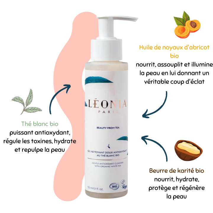 Gel nettoyant thé blanc - Léonia Paris