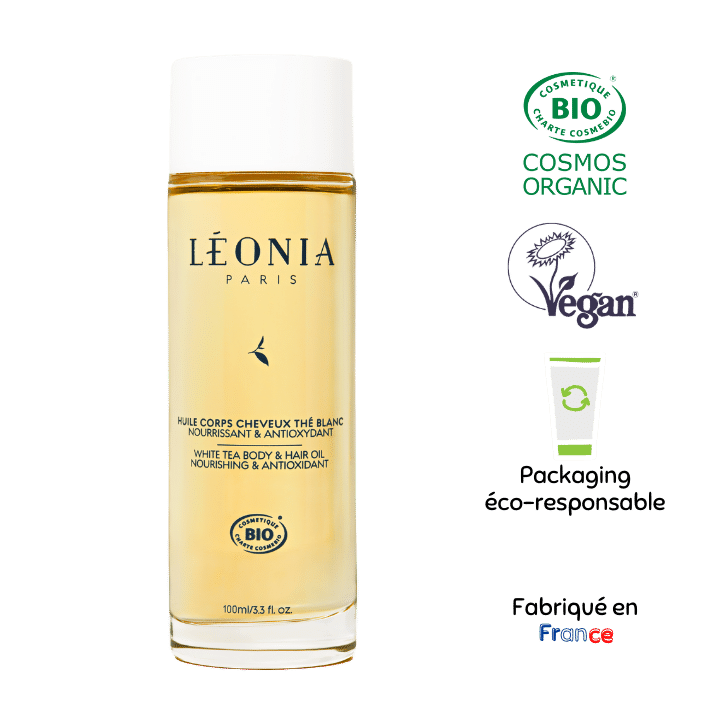 Huile corps cheveux thé blanc - Léonia Paris