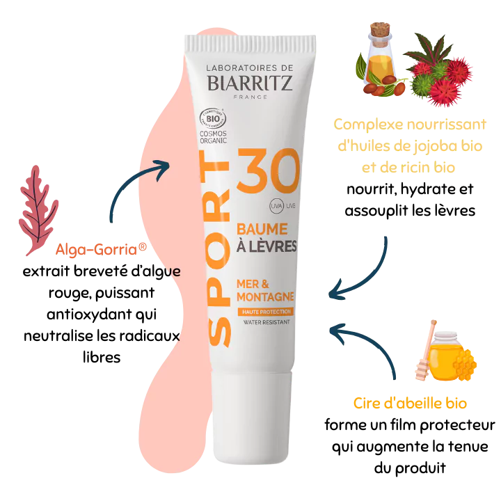 Baume à lèvres sport SPF 30 - Laboratoires de Biarritz